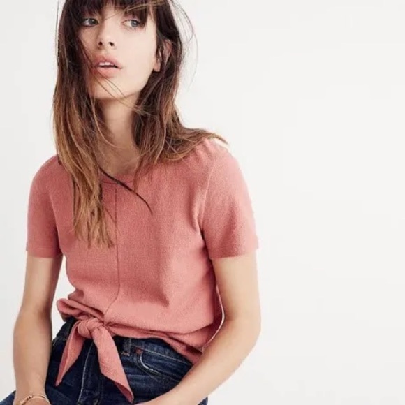 Madewell Tops - Women's Madewell’s Texture & Thread Short Sleeve Mauve Top Medium